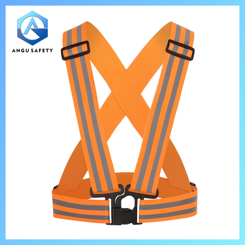 Ceinture de gilet de course élastique réglable haute visibilité